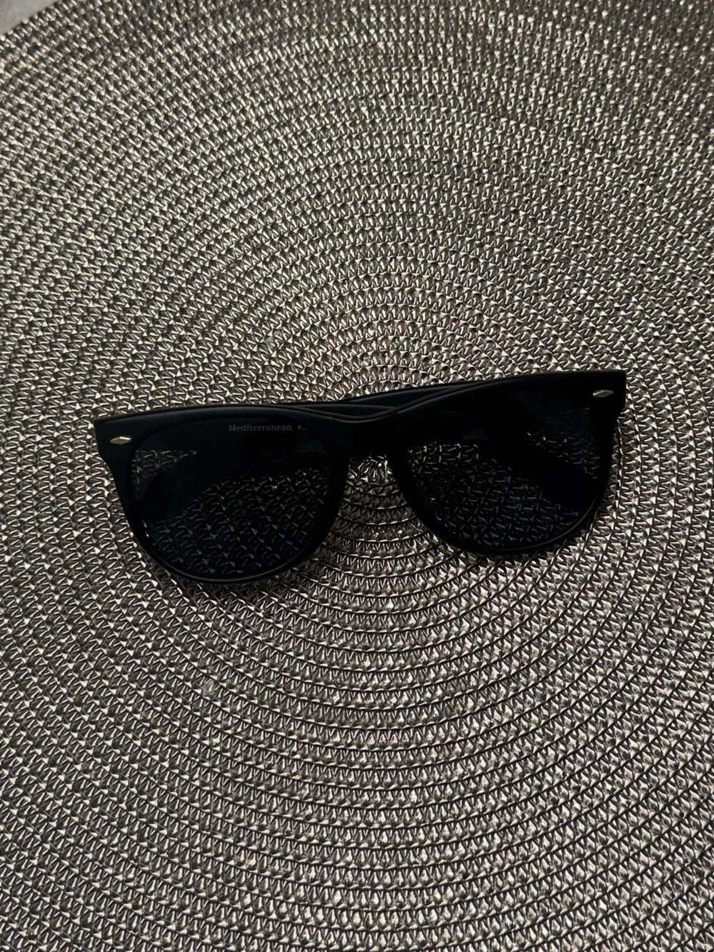 Men's Black Polarized Glass Lens Sunglasses